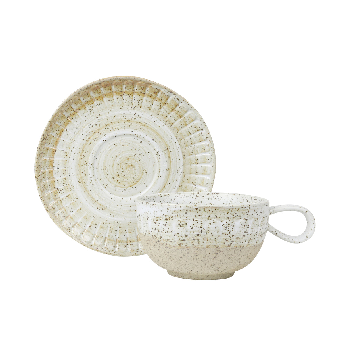 Ceylon Cup &amp; Saucer / White