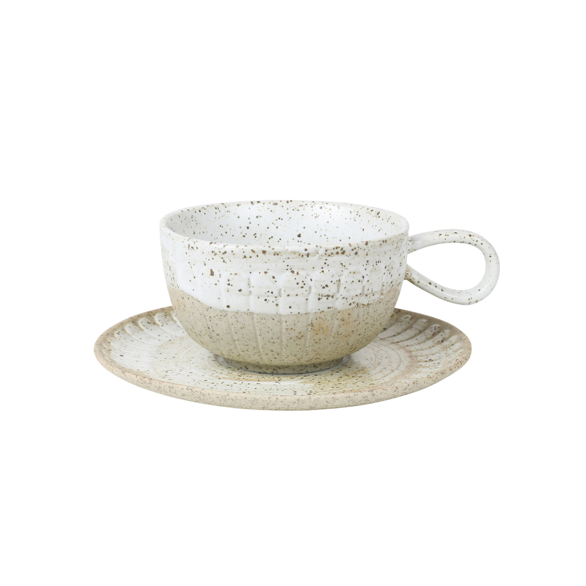 Ceylon Cup &amp; Saucer / White