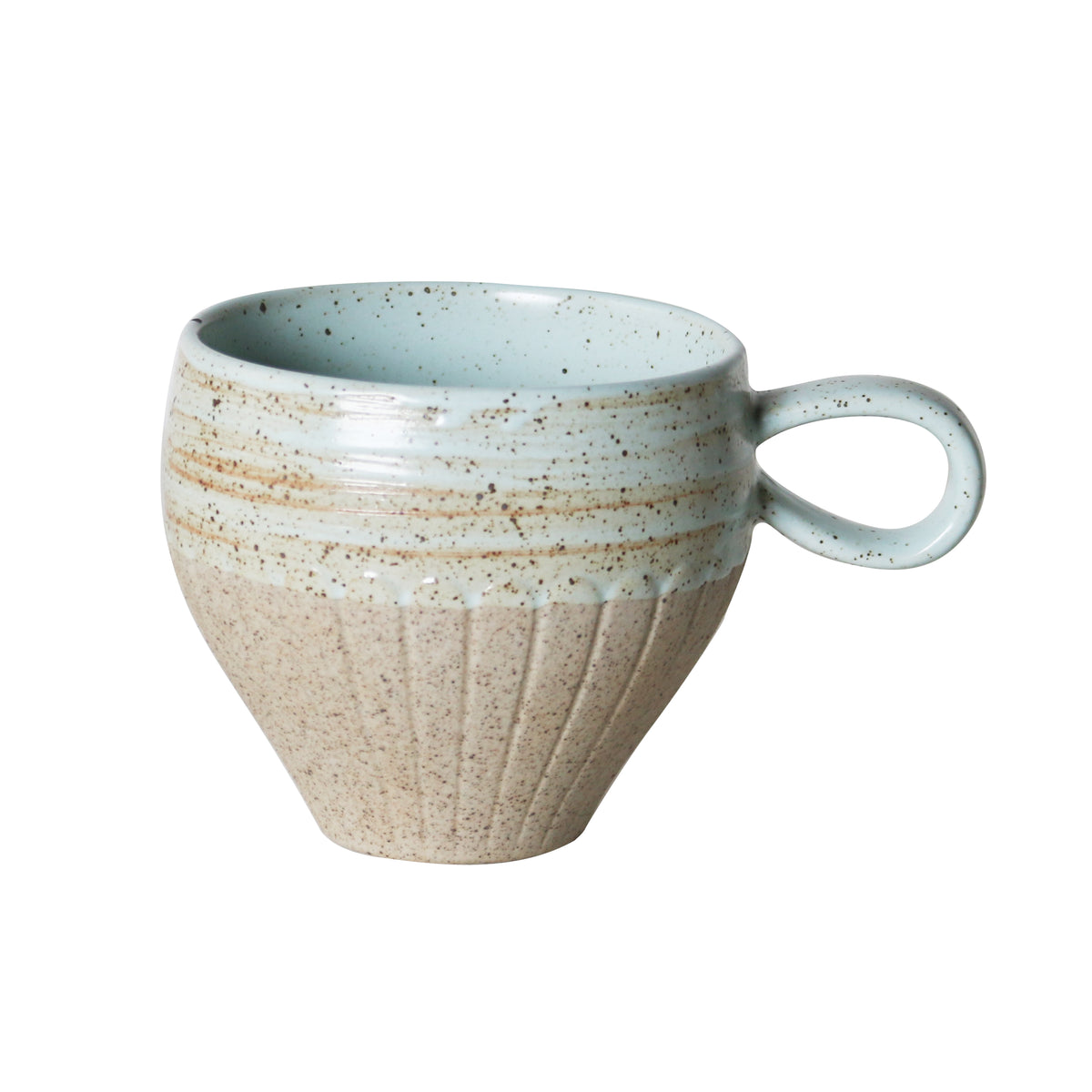 Set of 2 Ceylon Mugs / Duck Egg